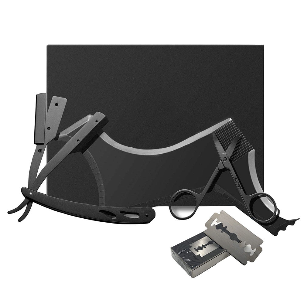 Men's Beard Grooming Kit Trimming Shaving Comb Set Mustache Scissors