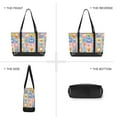 thumbnail image 6 of FORMRS Canvas Laptop Tote Bag for Women with 15.6" Computer Compartments Shoulder Handbag, Blue Flowers, 6 of 7