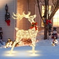 thumbnail image 3 of Costway 2 Pieces Lighted Christmas Reindeers Christmas Decoration Pre-Lit 50+120 LED, 3 of 9