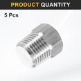 thumbnail image 3 of Uxcell 5pcs tapón de tubo de acero inoxidable 304 con rosca macho NPT de 1/8" tapa hexagonal tapones de cabeza hexagonal para aire agua aceite gas tubo, 3 of 6