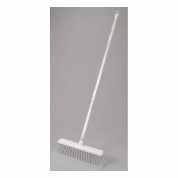 Remco 16 in Sweep Face Push Broom, Stiff, Synthetic, White 29205/6053