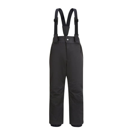 Atogsazn Children s Waterproof Ski Pants Kids Warm Insulated Snow Outdoor Cargo Pants Fashion Clothes Black 10-11 Years