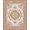 Terracotta Ivory Blue, Pattern 15, variant on Design&I 8'x10' Washable Area Rug Snag-Free Bordered Symmetry Distressed Scroll Border Vintage Boho Ornate Playful for Dining Room, Large Office, Lounge