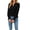 Black, variant on LEAVINGSUO Fall Winter V Neck Long Tops for Women, Womens Tops Fashion Women Casual Blouse Long Sleeves V-neck Solid Color Tops T-Shirt