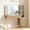 Oak, variant on OKD Makeup Vanity Desk with Lights and Mirror, Vanity Table with 5 Drawers and Charging Station for Bedroom,White