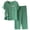 Green, variant on YOTMKGDO O Neck 2 Piece Sets for Women Women Short Sleeved Collar Printing Loose Middle Aged Elderly Cotton Linen Two Pieces, Sizes XL-4XL