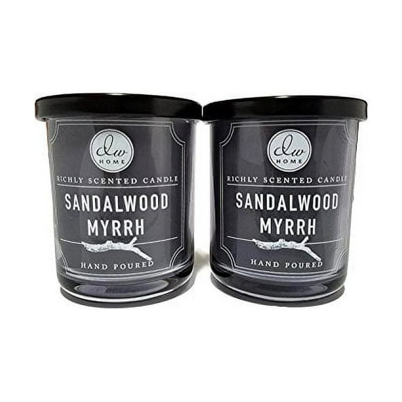Decoware Richly Scented Sandalwood Myrrh Candle 4oz- 2 Pack
