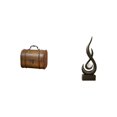 thumbnail image 1 of Organizador de joyas vintage de madera con estatua abstracta de fuego, figura de resina con llama, escultura de arte moderno para decoración de armari, 1 of 8