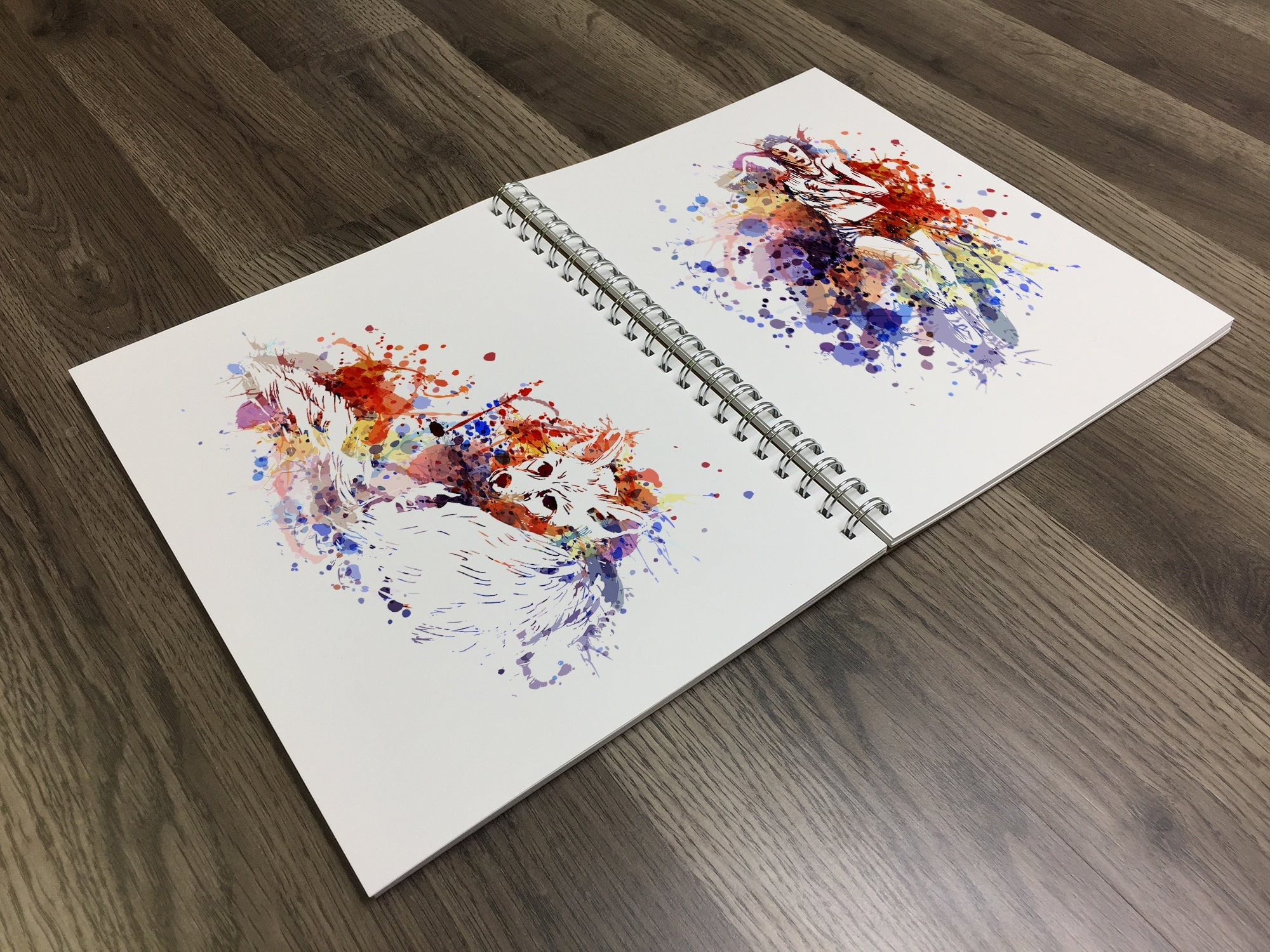 Watercolor Sketchbook. Wire Bound. Mixed Media Paper. (8.5" x 11") WB-50100-LS (2 Book Value Pack)