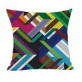 thumbnail image 1 of Throw Pillow Cover Abstract Chaotic Waves Rainbow Colors Decor Lumbar Pillow Case Cushion for Sofa Bed 18x18 Inch, 2 PCS Pattern 11, 1 of 7