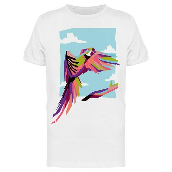 Flying Parrot Clouds T-Shirt Men -Image by Shutterstock, Male 3X-Large