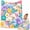 #E, variant on OYPGUE Cloud Soft 3D Teddy Bear Pastel Floral Print Plush Throw Blanket