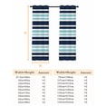 thumbnail image 6 of Fsddascl Navy Blue Turquoise Striped Blackout Curtains for Bedroom/Living Room, Thermal Insulated Kitchen Curtains, Gradient Horizontal Lines Grommet Darkening Window Treatment Drapes 52"x72"x2, 6 of 6