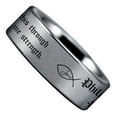 thumbnail image 3 of Tungsten Philippians 4:13 Ring, 3 of 7