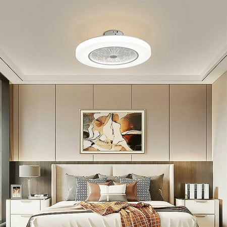 

Wuzstar 23 Bladeless Ceiling Fan Light Acrylic 3 Speed 3 Lighting Fan Chandelier w/ Remote