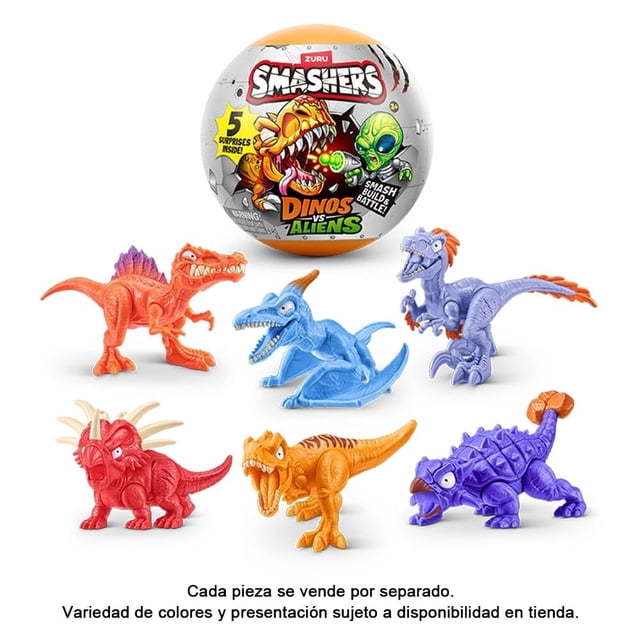Figura Zuru Smashers Dino vs Aliens Planet 5 accesorios artículo sorpresa