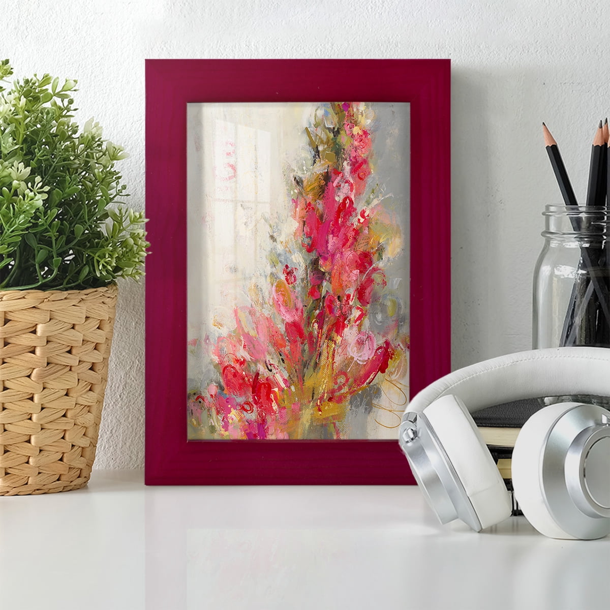 Flip Side - Framed Print w/glass - Cherry Red