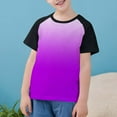 thumbnail image 6 of Atogsazn Toddler Baby Girls Boys Tshirt Raglan Shirt Baseball Tee Cotton T-Shirt Short Long Sleeve Shirt 02-Purple 13-14 Years, 6 of 9