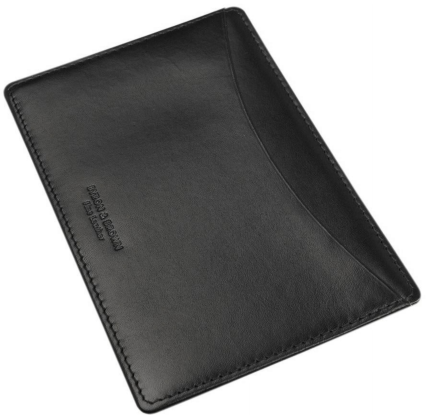 Byron and Brown Leather Jotter Notepad - Black
