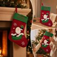 thumbnail image 6 of Christmas Snowman Stocking Bag, Gift Bag Ornament Pendant with Festive Design and Classic Style, Tree Hanging for Home, Fireplace, Holiday, Party, Seasonal, Gift, Decor, Green, 6 of 7
