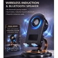 thumbnail image 2 of Wireless Induction Speaker with 360° Rotating Phone Stand, No Bluetooth Required, Universal Desktop Phone Holder & Sound Amplifier, 2 of 7