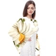thumbnail image 4 of Daisy Breathable Chiffon Yarn Silk Scarf 180*73 - Light Translucent Shawl Wrap 28.7x70.86in, 4 of 6