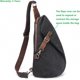 thumbnail image 2 of Mochila Sling Unisex Bandolera Lona Encerada 10 Litros Caqui Petmoko A28, 2 of 7
