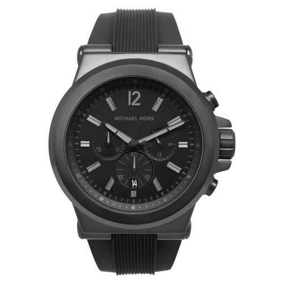 Michael Kors Men's Dylan Chronograph Black Silicone Watch MK8152