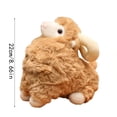 thumbnail image 3 of Fluffy Sheep Plush Toy Realistic White Lamb Stuffed Animal with Horns,Soft Cuddly Farm Animal Doll for Nursery Decor and Birthday Gift, 3 of 8