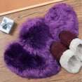 thumbnail image 4 of Ausqo 2 Pieces Fluffy Faux Area Rug Heart Shaped Rug Fluffy Room Carpet For Home Living Room Sofa Floor Bedroom, 12 X 16 Inch (), 4 of 13