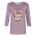 thumbnail image 5 of Raeneomay 3/4 Length Sleeve Womens Tops Women Fashion Easter Printed T-Shirt Blouse Round Neck Casual Tops, 5 of 6