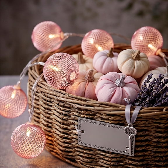 Halloween Metal Mesh Ball String Lights with 10 Balls, Waterproof for Bedroom Patio Pergola Indoor Outdoor Decor, 59.05 in