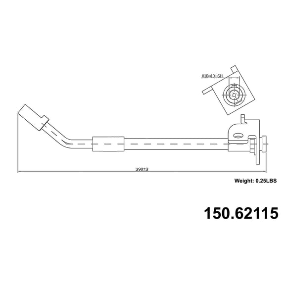 Centric 150.62115 Centric Premium Brake Hydraulic Hoses Fits select: 1997-2004 CHEVROLET CORVETTE