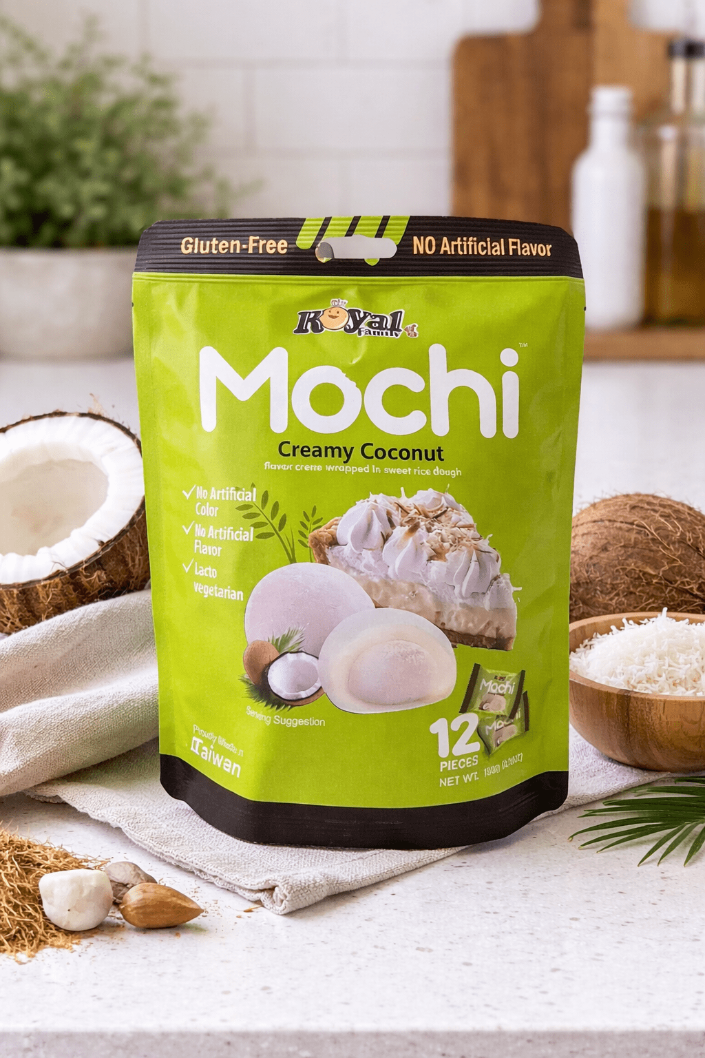HADSON Japanese Fruit Mochi, Peach Daifuku Sweet Rice Cake, 7.05