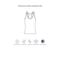 thumbnail image 4 of Expert Brand USA-Made Women's Athletic Heather Racerback Tank Top, Dark Heather Charcoal, Small, 4 of 5