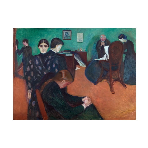 Edvard Munch 'Death In The Sickroom' Canvas Art