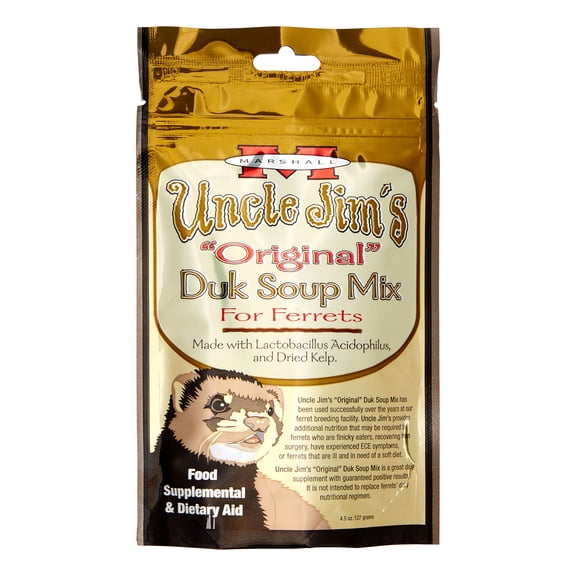 Marshall Uncle Jim's Original Duk Soup Mix for Ferrets Daily Supplements 4.5 oz