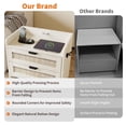 thumbnail image 5 of TROPOW Rattan Nightstand, Bedside Table, Modern Night Stand with Type-C Charging Station, 2 Drawer Storage Space, with Hook Included, Suitable for Bedroom, Office, 5 of 9