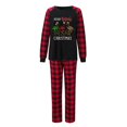 thumbnail image 1 of Pijamas a juego de Navidad para mujer, conjunto de pijamas verdes, Feliz Navidad, flocado, 1 of 4