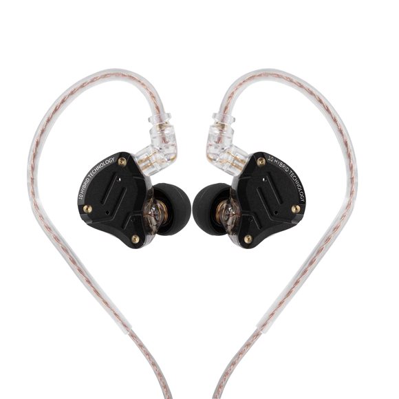 Linsoul KZ ZS10 Pro, 4BA+1DD 5 Driver in Ear Monitor, HiFi Wired Earbuds, Gaming Earbuds, Hybrid IEM Earphones with Stainless Steel Faceplate, Recesse