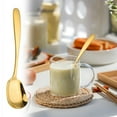 thumbnail image 5 of ChicYu Flat Bottom Gold Tone 304 Stainless Steel Spoon Thickened Household Dining Standing Utensil for Countertop Display Storage Table Setting Vertical A, 5 of 5