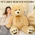 thumbnail image 5 of MorisMos 4ft Giant Brown Teddy Bear Stuffed Animal, Big Teddy Bear Plush, 5 of 8