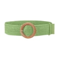thumbnail image 4 of Cinturón de poliéster para mujer, elegante, ajustable, de color sólido, con frenillo bilateral, 4 of 4