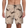 thumbnail image 2 of Goofa Leopard Print Printed Men's Swim Trunks Board Shorts Quick Dry Mens Swimming Trunks with Compression Liner,Breathable Fit Hawaii Beach Shorts-Large, 2 of 9