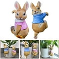 thumbnail image 2 of Cute Rabbit Creative Sculpture Garden Supplies Resin Figurine Decoration, 2 of 6