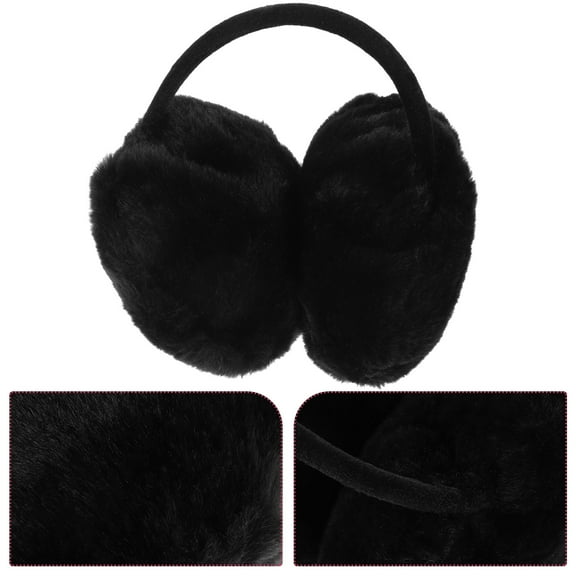 UPKOCH 1Pc Kids Winter Ear Muffs Plush Black Casual Wear Warm Ears Children