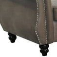 thumbnail image 4 of Benzara Rima Upholstered Modern Fabric & Wood Loveseat with Rolled Arms in Brown, 4 of 5