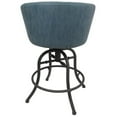 thumbnail image 2 of Swivel Tilt Metal Bar Stool 30" Seat - Joey - Topaz Turquoise Vinyl - Gray, 2 of 2