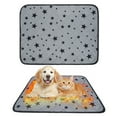 thumbnail image 2 of Visland Self Warming Pet Mat Star Pattern Thermal Cat Mat Dog Crate Pad with Anti Slip Backing Washable Warm Pee Pad for Indoor Dogs Cats Couch Floor Use, 2 of 7