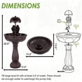 thumbnail image 2 of 38.8 Inch Classical Cherub Angel Pedestal Water Fountain, 2-Tier Classical Resin Pedestal Waterfall Fountain, Stable Anti-Splash Water Flow, Weather Resistant Garden Yard Patio Decor, 2 of 9